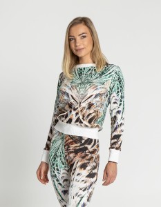 KALIMIA bluzka z białymi ściągaczami