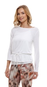 QUANTUM III bluzka do jogi biała 