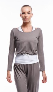 QUANTUM I bluzka do jogi cappuccino